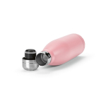 Botella de acero inoxidable reciclado con tapón antigoteo 500ml color rosa tercera vista