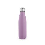 Botella de acero inoxidable reciclado con tapón antigoteo 500ml color violeta vista frontal
