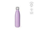 Botella de acero inoxidable reciclado con tapón antigoteo 500ml color violeta