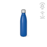Botella de acero inoxidable reciclado con tapón antigoteo 500ml color azul real