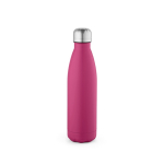 Botella de acero inoxidable reciclado con tapón antigoteo 500ml color fucsia vista trasera
