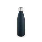 Botella de acero inoxidable reciclado con tapón antigoteo 500ml color azul marino vista frontal