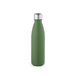 Botella de acero inoxidable reciclado con tapón antigoteo 500ml color verde militar vista trasera