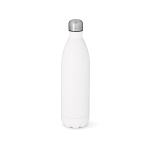 Botella de acero inoxidable reciclado con tapón antifugas 1L color blanco