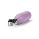 Botella de acero inoxidable reciclado con tapón antifugas 1L color violeta tercera vista