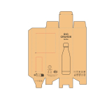 Botella de acero reciclado con doble pared y tapa de bambú 500ml
