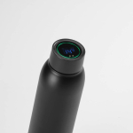 Botella de acero reciclado con carga inalámbrica y antifugas 610ml color negro segunda vista