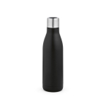 Botella de acero inoxidable reciclado con tapa de luz ultravioleta 520ml color negro