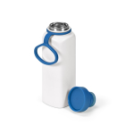 Botella de acero inoxidable reciclado con tapa 360 de pulsador 750ml color azul