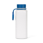 Botella de acero inoxidable reciclado con tapa 360 de pulsador 750ml color azul vista trasera
