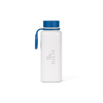 Botella de acero inoxidable reciclado con tapa 360 de pulsador 750ml color azul