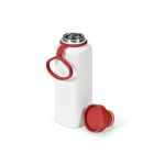 Botella de acero inoxidable reciclado con tapa 360 de pulsador 750ml color rojo