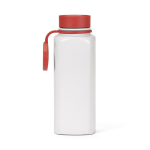 Botella de acero inoxidable reciclado con tapa 360 de pulsador 750ml color rojo quinta vista