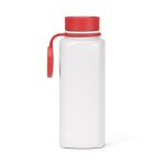 Botella de acero inoxidable reciclado con tapa 360 de pulsador 750ml color rojo vista trasera