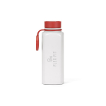 Botella de acero inoxidable reciclado con tapa 360 de pulsador 750ml color rojo