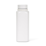 Botella de acero inoxidable reciclado con tapa 360 de pulsador 750ml color blanco segunda vista