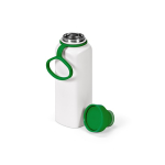 Botella de acero inoxidable reciclado con tapa 360 de pulsador 750ml color verde