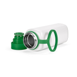 Botella de acero inoxidable reciclado con tapa 360 de pulsador 750ml color verde tercera vista