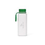 Botella de acero inoxidable reciclado con tapa 360 de pulsador 750ml color verde