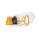 Botella de acero inoxidable reciclado con tapa 360 de pulsador 750ml color amarillo oscuro tercera vista