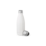 Botella de acero inoxidable reciclado con tapón antigoteo 400ml color blanco segunda vista