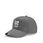 Gorra de algodón reciclado con hebilla trasera y 5 paneles 280 g/m2 vista principal
