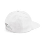 Gorra con visera plana algodón reciclado con broche trasero 180 g/m2 color blanco segunda vista