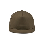 Gorra con visera plana algodón reciclado con broche trasero 180 g/m2 color verde militar