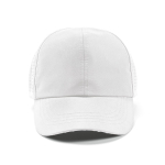 Gorra de RPET de 6 paneles con broche trasero ajustable 110 g/m2 color blanco