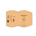 Cargador de pared de plástico reciclado con entradas USB-A y USB-C 20W