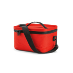 Nevera de plástico reciclado con doble asa de transporte 7.5L color rojo