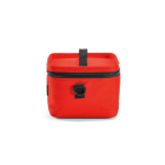 Nevera de plástico reciclado con doble asa de transporte 7.5L color rojo tercera vista