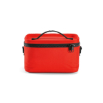Nevera de plástico reciclado con doble asa de transporte 7.5L color rojo vista frontal