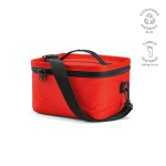 Nevera de plástico reciclado con doble asa de transporte 7.5L color rojo