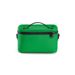 Nevera de plástico reciclado con doble asa de transporte 7.5L color verde vista frontal