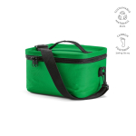 Nevera de plástico reciclado con doble asa de transporte 7.5L color verde