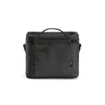 Nevera aislante de plástico reciclado con apertura amplia 10L color negro vista trasera