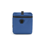 Nevera aislante de plástico reciclado con apertura amplia 10L color azul cuarta vista