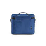 Nevera aislante de plástico reciclado con apertura amplia 10L color azul vista trasera