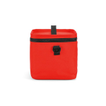 Nevera aislante de plástico reciclado con apertura amplia 10L color rojo tercera vista