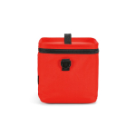 Nevera aislante de plástico reciclado con apertura amplia 10L color rojo cuarta vista