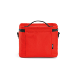 Nevera aislante de plástico reciclado con apertura amplia 10L color rojo vista trasera