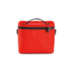 Nevera aislante de plástico reciclado con apertura amplia 10L color rojo vista frontal