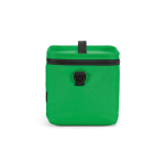 Nevera aislante de plástico reciclado con apertura amplia 10L color verde cuarta vista