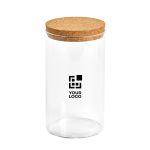 Frasco de vidrio borosilicato para alimentos con tapa de corcho 1L vista principal