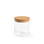 Bote de vidrio borosilicato para cocina con tapa de corcho 500ml color transparente