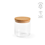 Bote de vidrio borosilicato para cocina con tapa de corcho 500ml color transparente