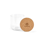 Bote de vidrio borosilicato para cocina con tapa de corcho 500ml color transparente