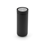 Vaso de viaje de acero inoxidable reciclado de doble pared 340ml color negro