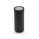 Vaso de viaje de acero inoxidable reciclado de doble pared 340ml color negro vista trasera
